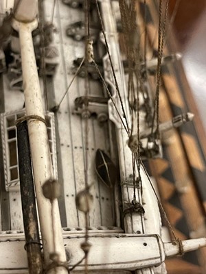 Lot 102 - A fine prisoner-of-war ship model
