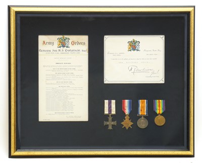Lot 155 - A First World War Military Cross medal group awarded to Captain F J Lambert of the Tank Corps