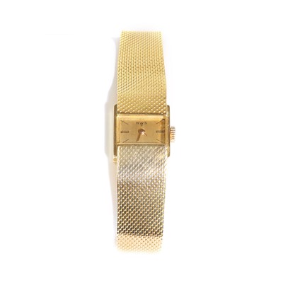 Lot 484 - A ladies' 18ct gold Watches of Switzerland mechanical bracelet watch