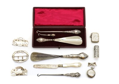 Lot 55 - A collection of silver novelty items