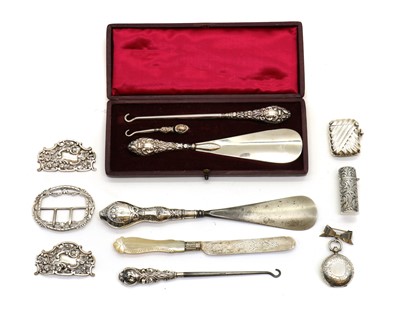 Lot 55 - A collection of silver novelty items