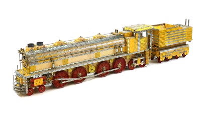 Lot 338 - A large scratch-built Meccano steam locomotive