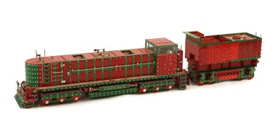 Lot 335 - A large scratch-built Meccano steam locomotive