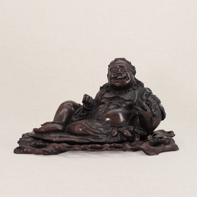 Lot 255 - A Chinese wood carving