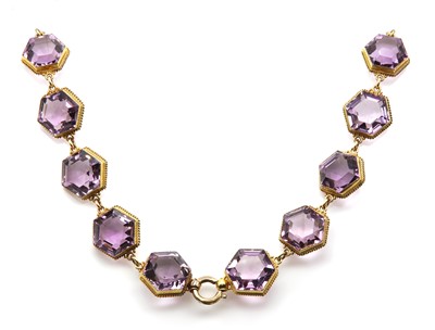 Lot 27 - A late Victorian graduated amethyst rivière