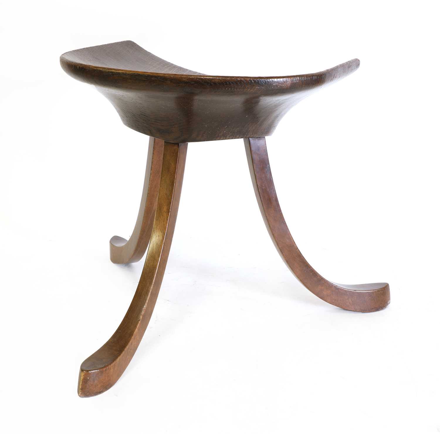Lot 104 - A Liberty & Co. 'Thebes II' oak stool,