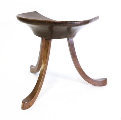 Lot 104 - A Liberty & Co. 'Thebes II' oak stool