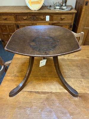 Lot 104 - A Liberty & Co. 'Thebes II' oak stool