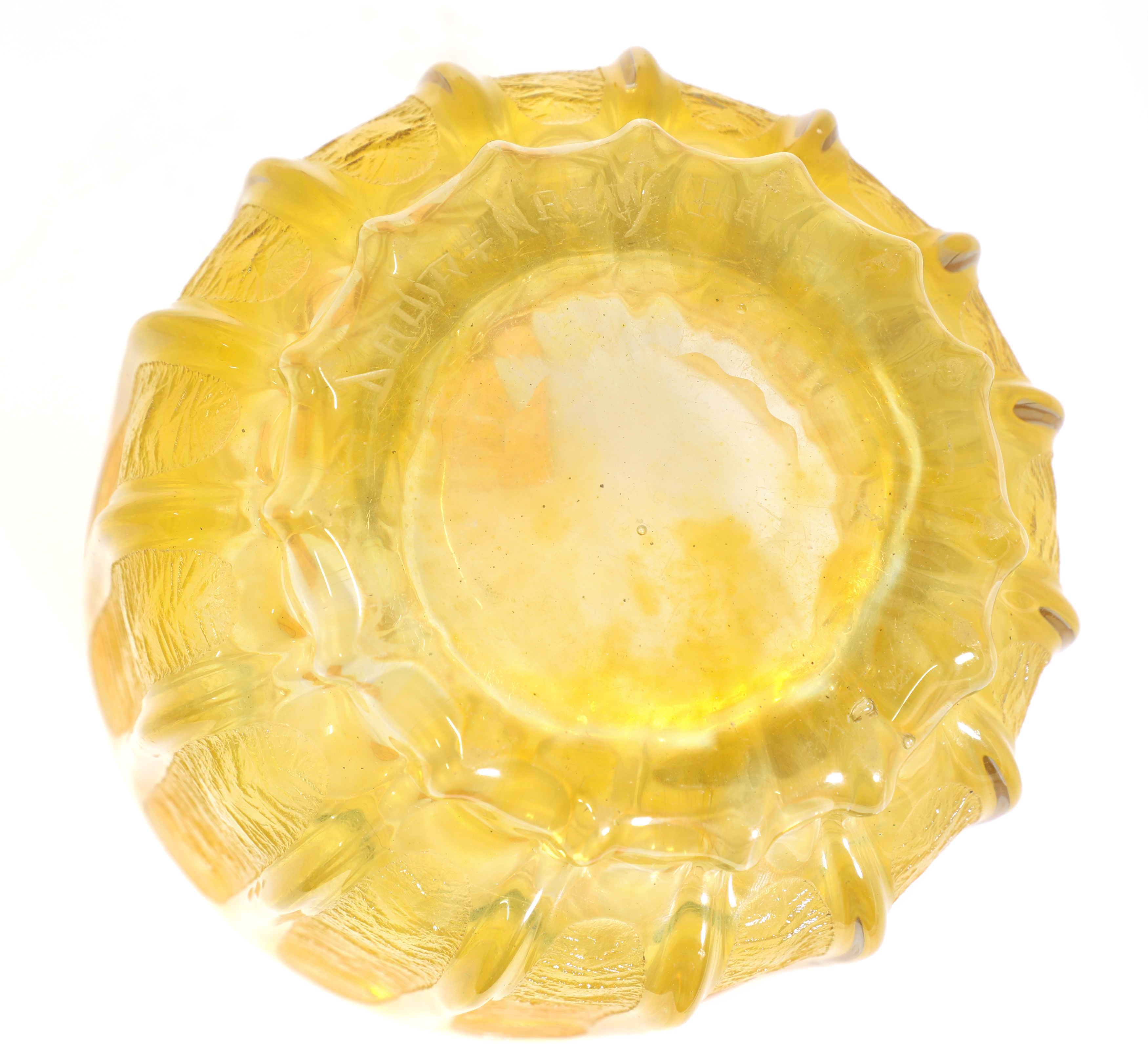 Lot 236 An Art Deco yellow Daum vase,