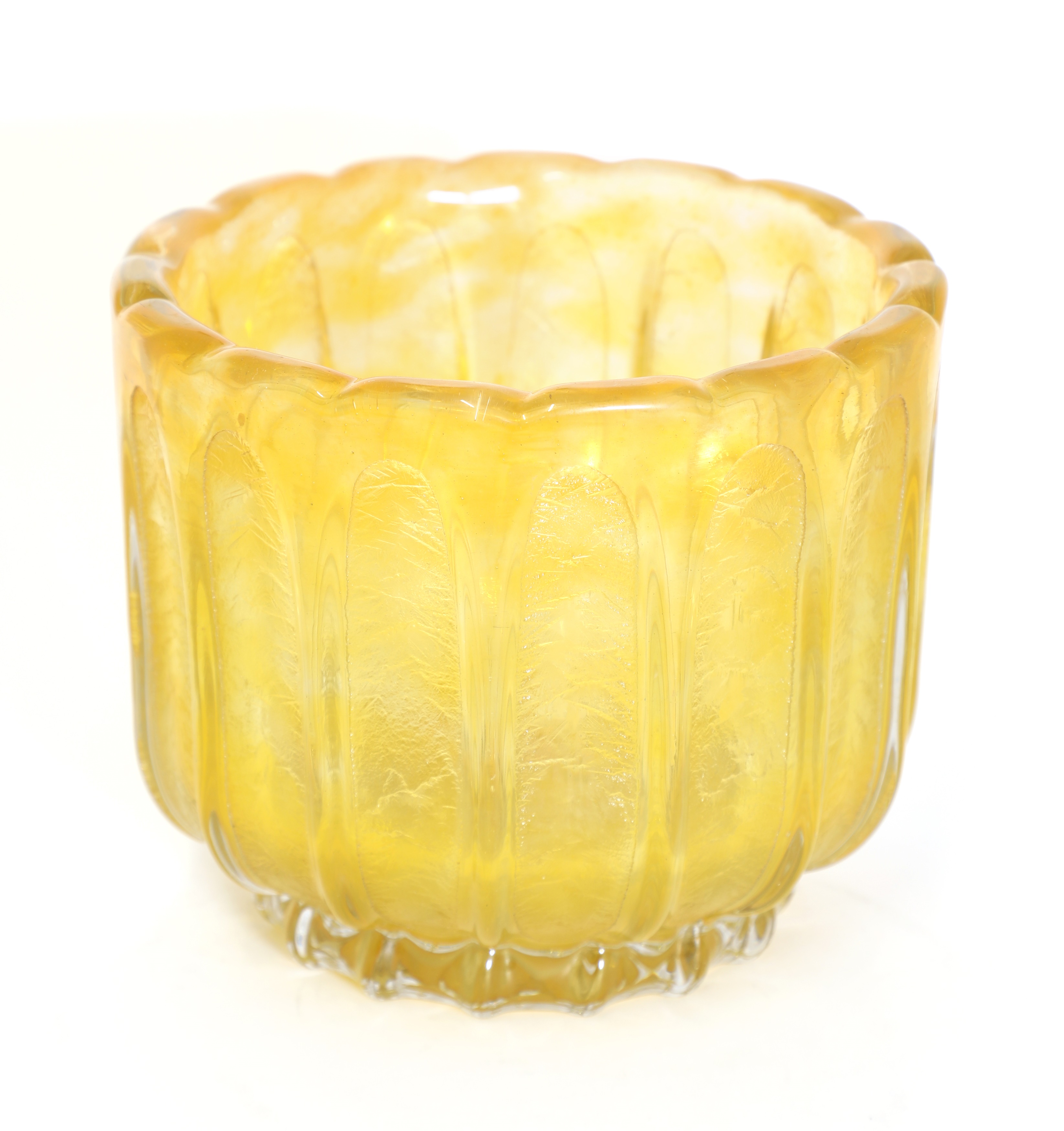 Lot 236 An Art Deco yellow Daum vase,