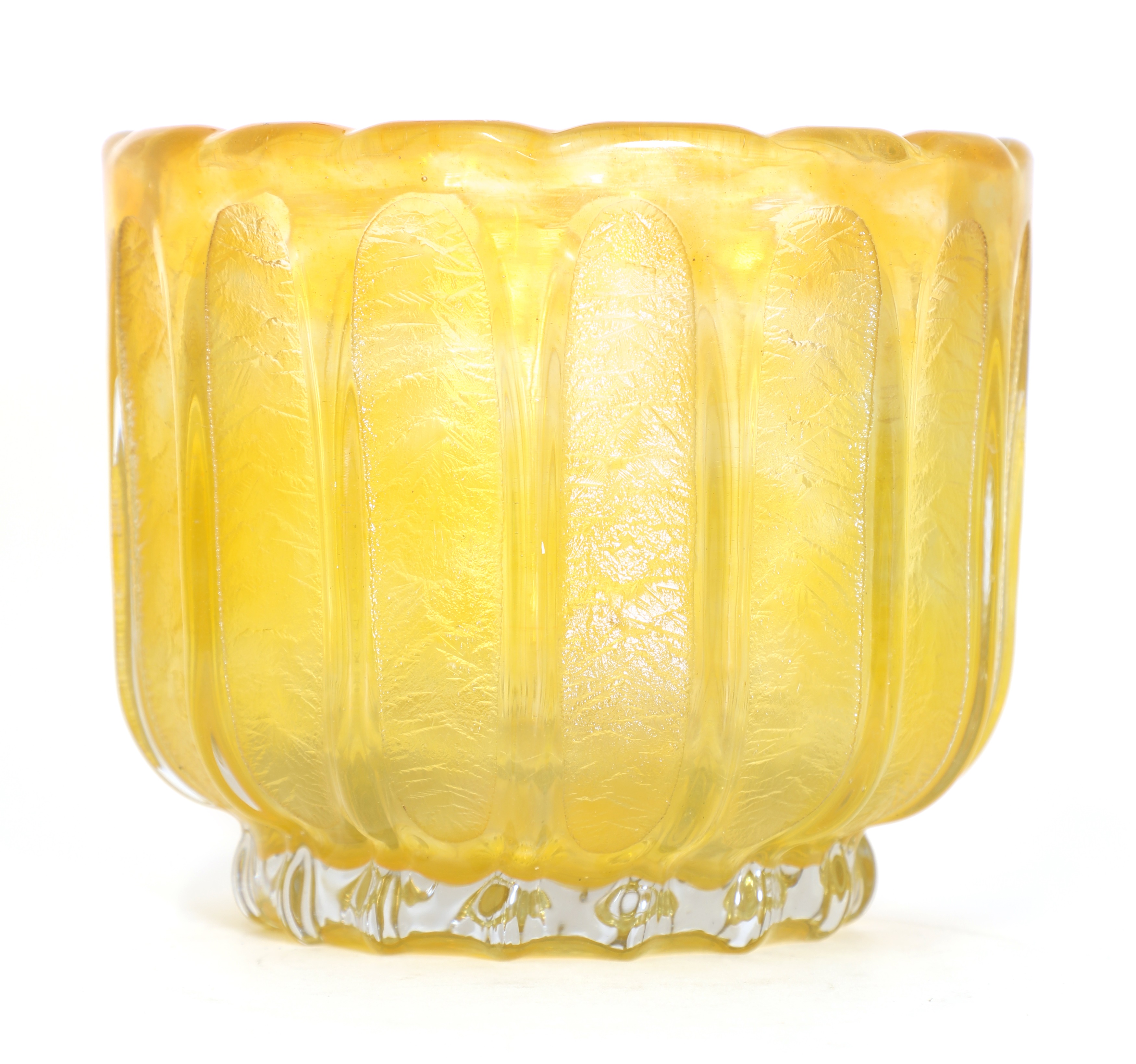 Lot 236 An Art Deco yellow Daum vase,