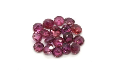 Lot 228 - A quantity of unmounted round mixed cut rubies