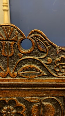 Lot 397 - An oak wainscot chair