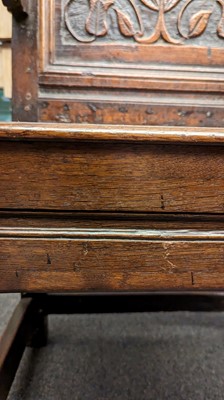 Lot 397 - An oak wainscot chair