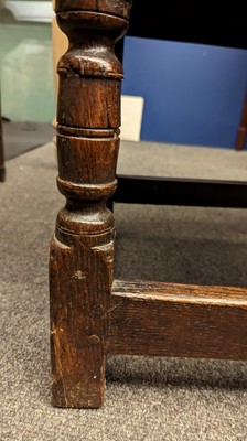 Lot 397 - An oak wainscot chair