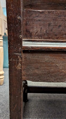 Lot 397 - An oak wainscot chair