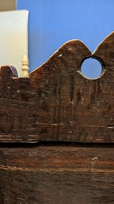 Lot 397 - An oak wainscot chair