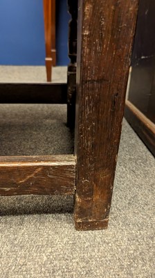 Lot 397 - An oak wainscot chair