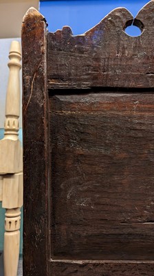 Lot 397 - An oak wainscot chair