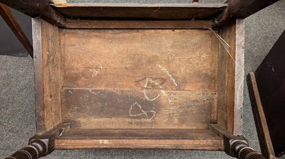 Lot 397 - An oak wainscot chair