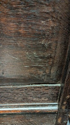 Lot 397 - An oak wainscot chair