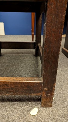 Lot 397 - An oak wainscot chair