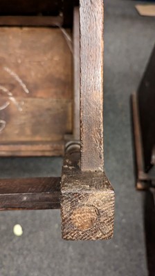 Lot 397 - An oak wainscot chair