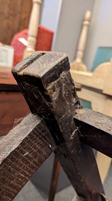 Lot 397 - An oak wainscot chair
