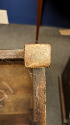 Lot 397 - An oak wainscot chair