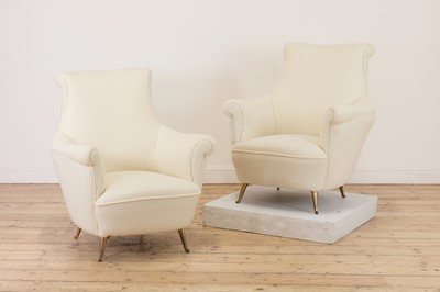 Lot 440 - A pair of Italian lounge chairs