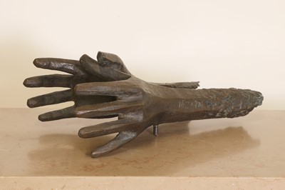 Lot 377 - A bronze sculpture of hands