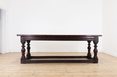 Lot 409 - A yew refectory table