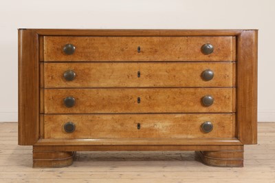 Lot 255 - A French Art Deco walnut and satinwood chest
