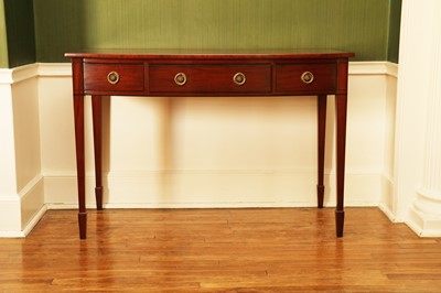 Lot 398 - A George III style mahogany bowfront side table