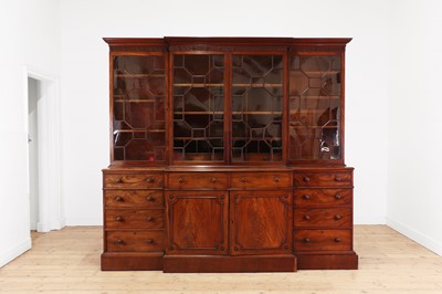 Lot 156 - A William IV mahogany breakfront bookcase