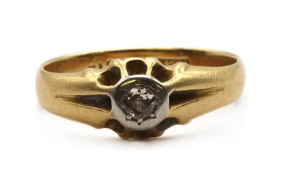 Lot 41 - A gold single stone diamond ring