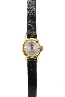 Lot 335 - A ladies' gold Alpha mechanical strap watch