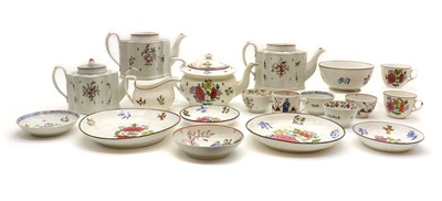 Lot 196 - A collection of New Hall porcelain tea wares