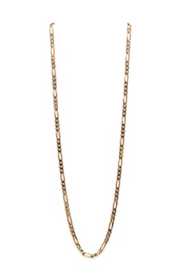 Lot 320 - A 9ct gold figaro link chain