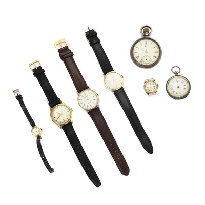 Lot 345 - A collection of pocket and wrist watches