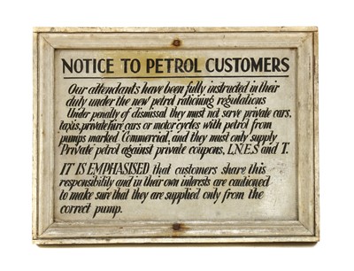 Lot 350 - A painted petrol station sign