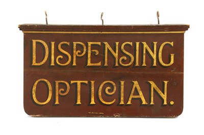 Lot 349 - A double-sided painted Optician's sign