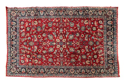Lot 363 - A part silk Isfahan carpet