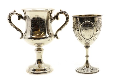 Lot 8 - A silver Victorian twin-handled trophy