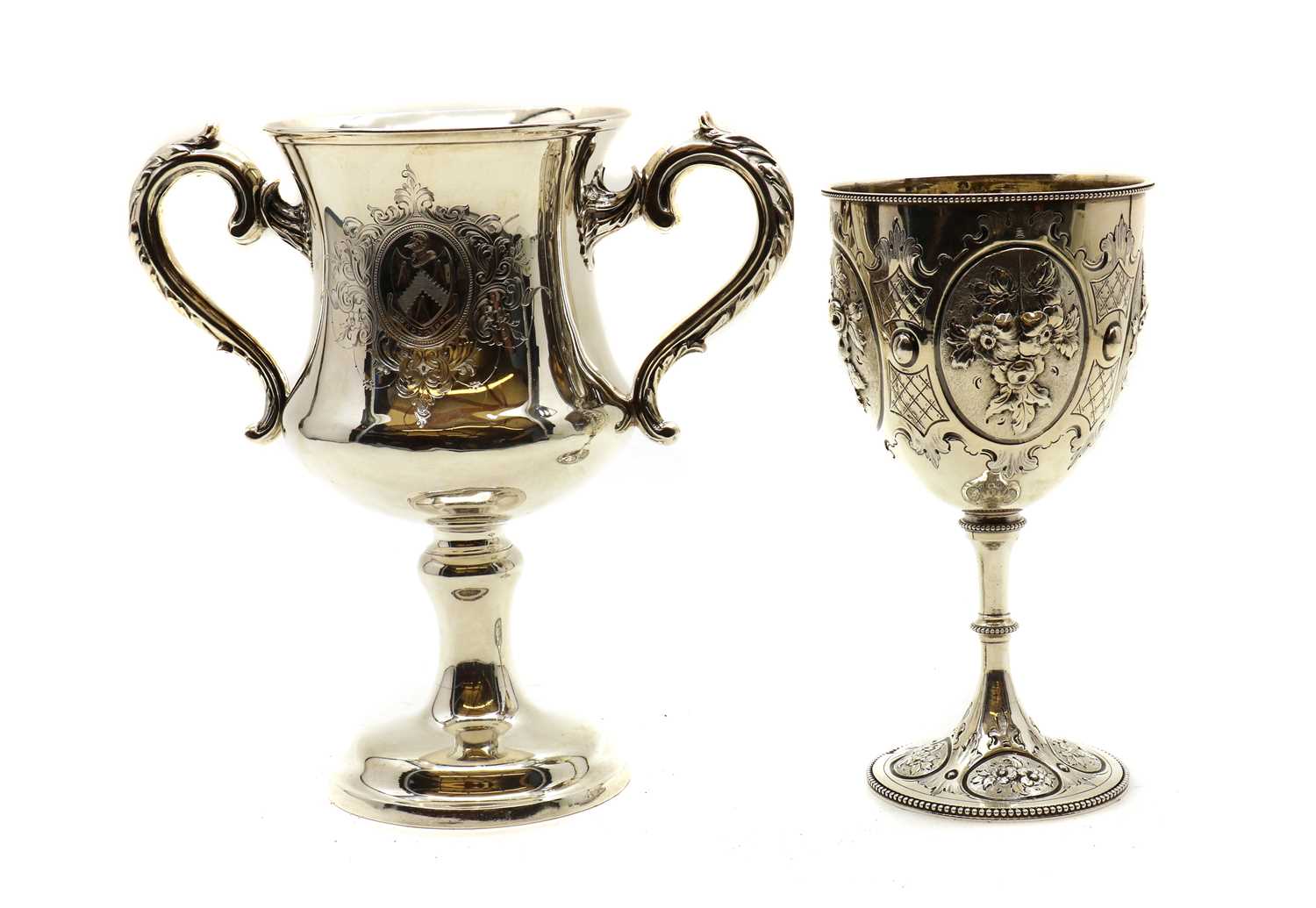 Lot 8 - A silver Victorian twin-handled trophy