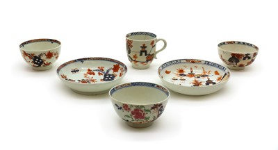 Lot 224 - A collection of Lowestoft porcelain tea wares