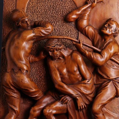 Lot 122 - A Netherlandish carved boxwood panel