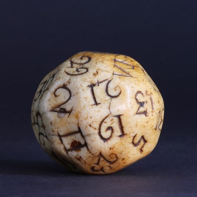 Lot 96 - A rare sailor's walrus ivory teetotum ball