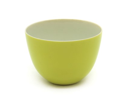 Lot 97 - A Chinese yellow glazed tea bowl