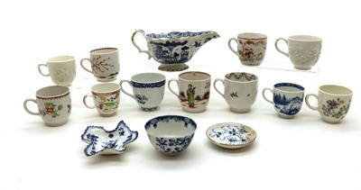 Lot 231 - A collection of Bow porcelain tea wares